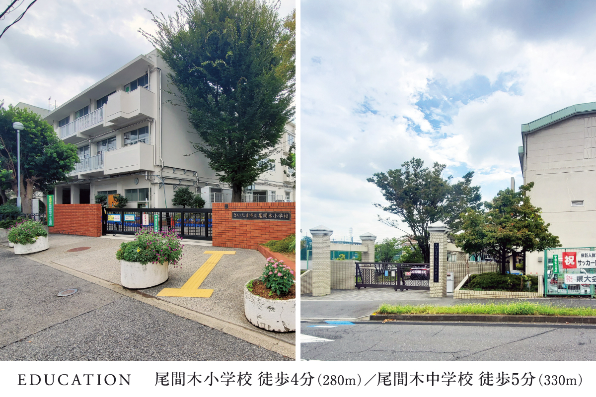 現地からの距離は各施設から最も遠い区画を起点とした地図上の概則です。徒歩分数は80m=1分で換算、端数は切り上げています。