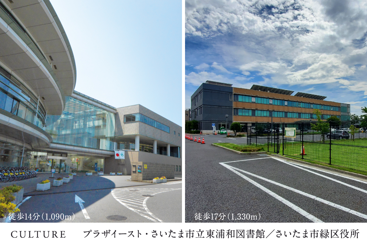 現地からの距離は各施設から最も遠い区画を起点とした地図上の概則です。徒歩分数は80m=1分で換算、端数は切り上げています。