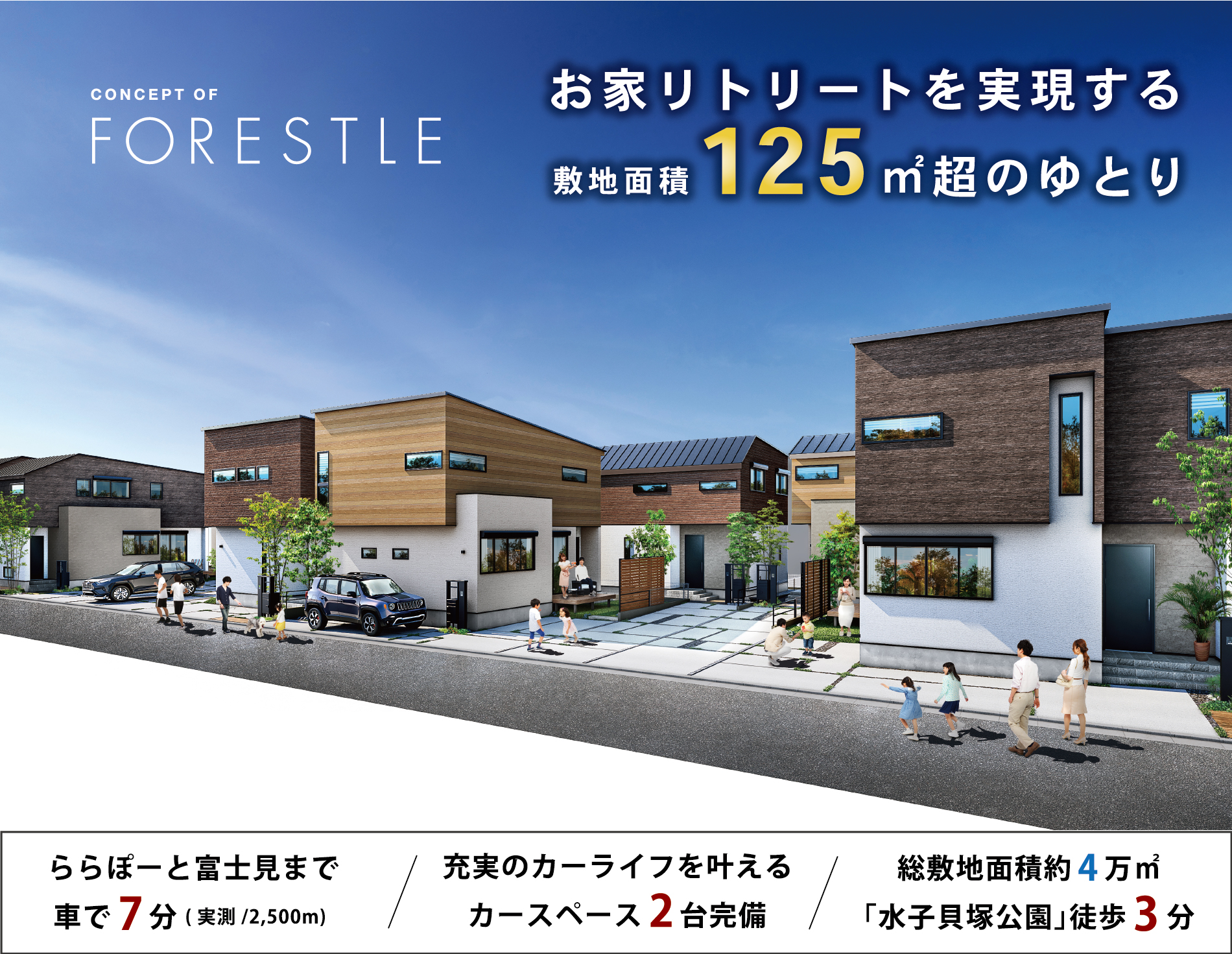 ※外観パースは図面をもとに描き起こしたもので、実際とは多少異なります。※自転車時間は実測です。(1,450m)