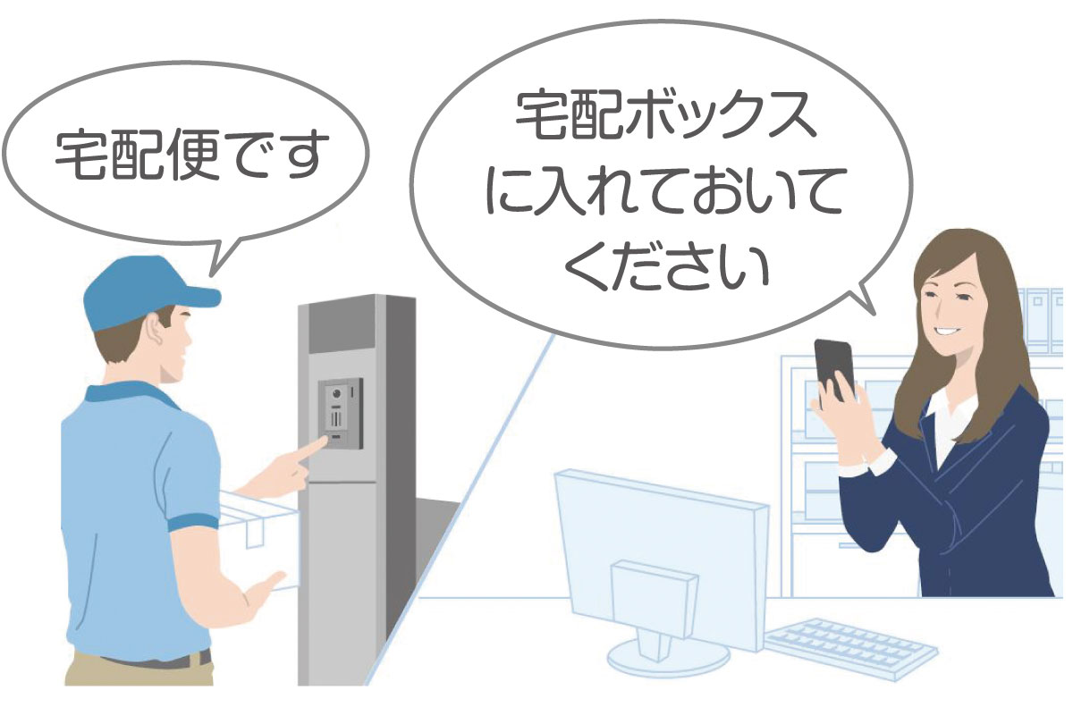 【外出先から宅配業者に応対】 【外出先から宅配業者に応対】
