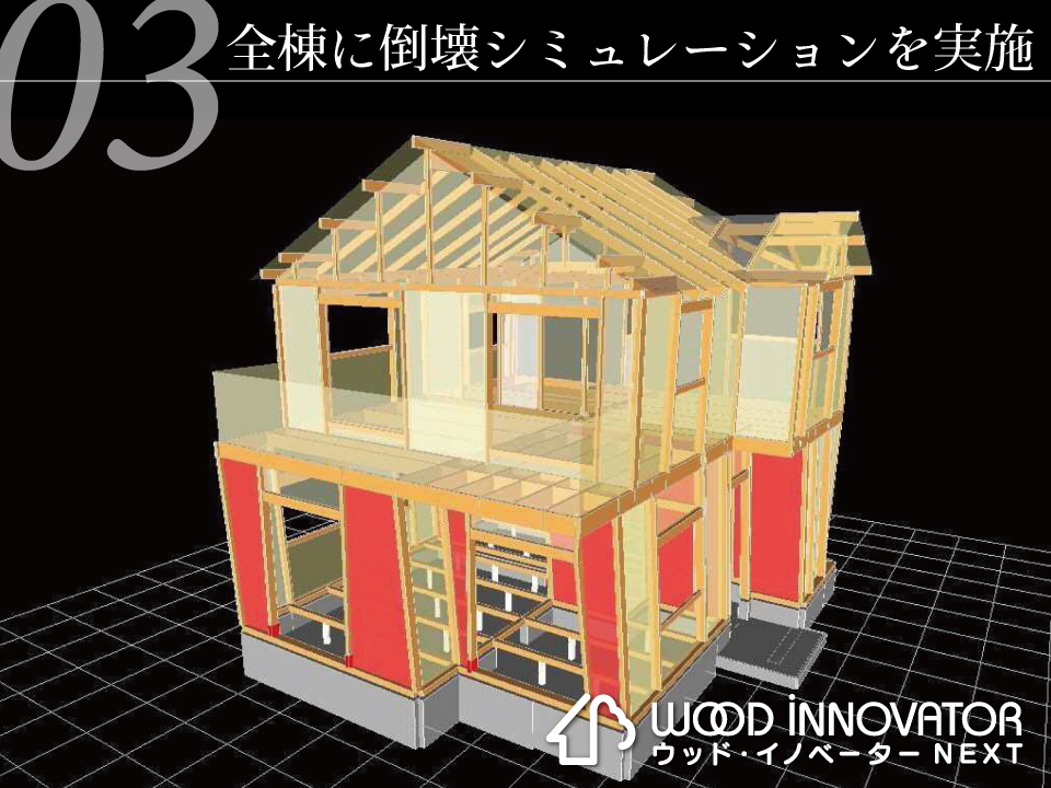 【全棟に倒壊シミュレーションを実施】 【全棟に倒壊シミュレーションを実施】