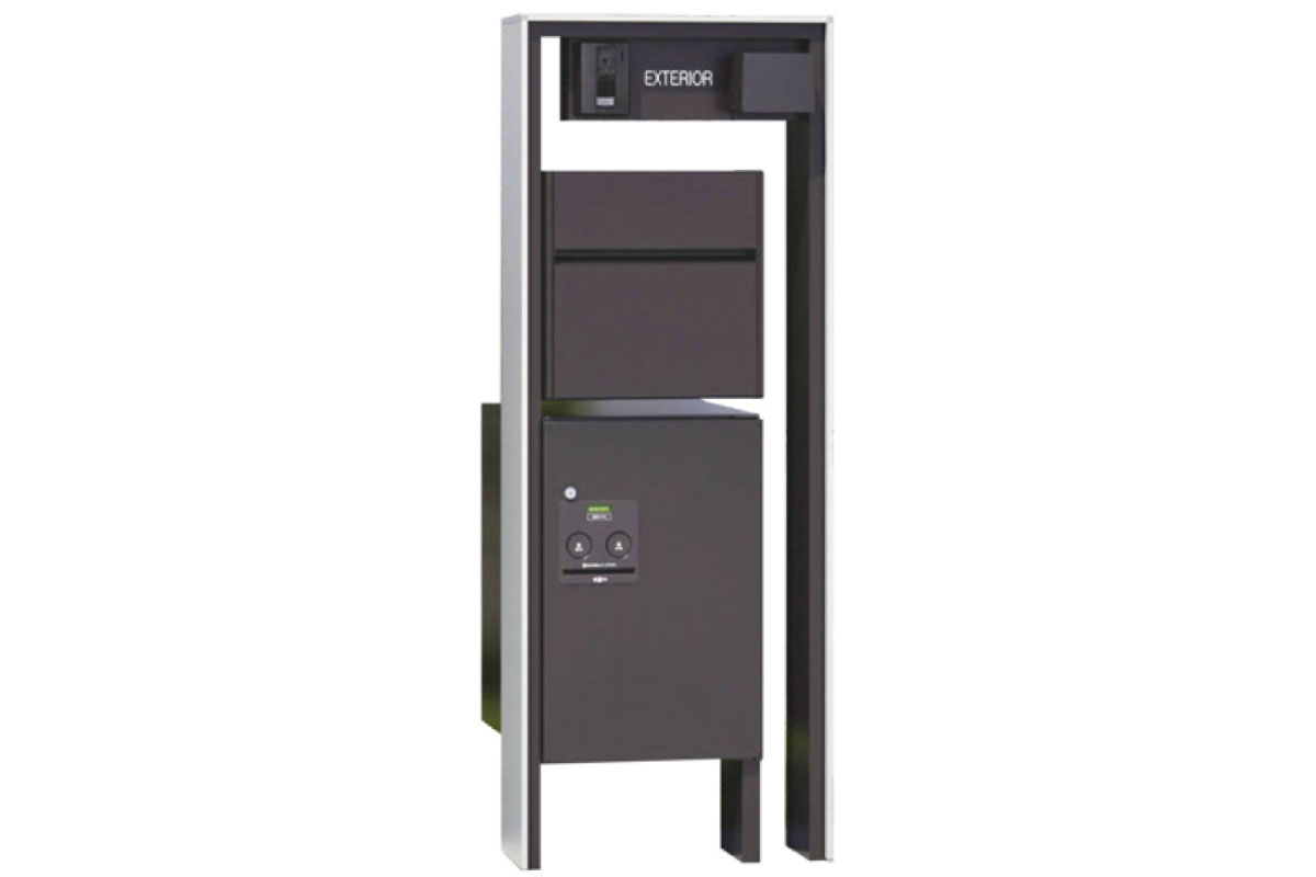 【宅配ボックス付機能門柱】